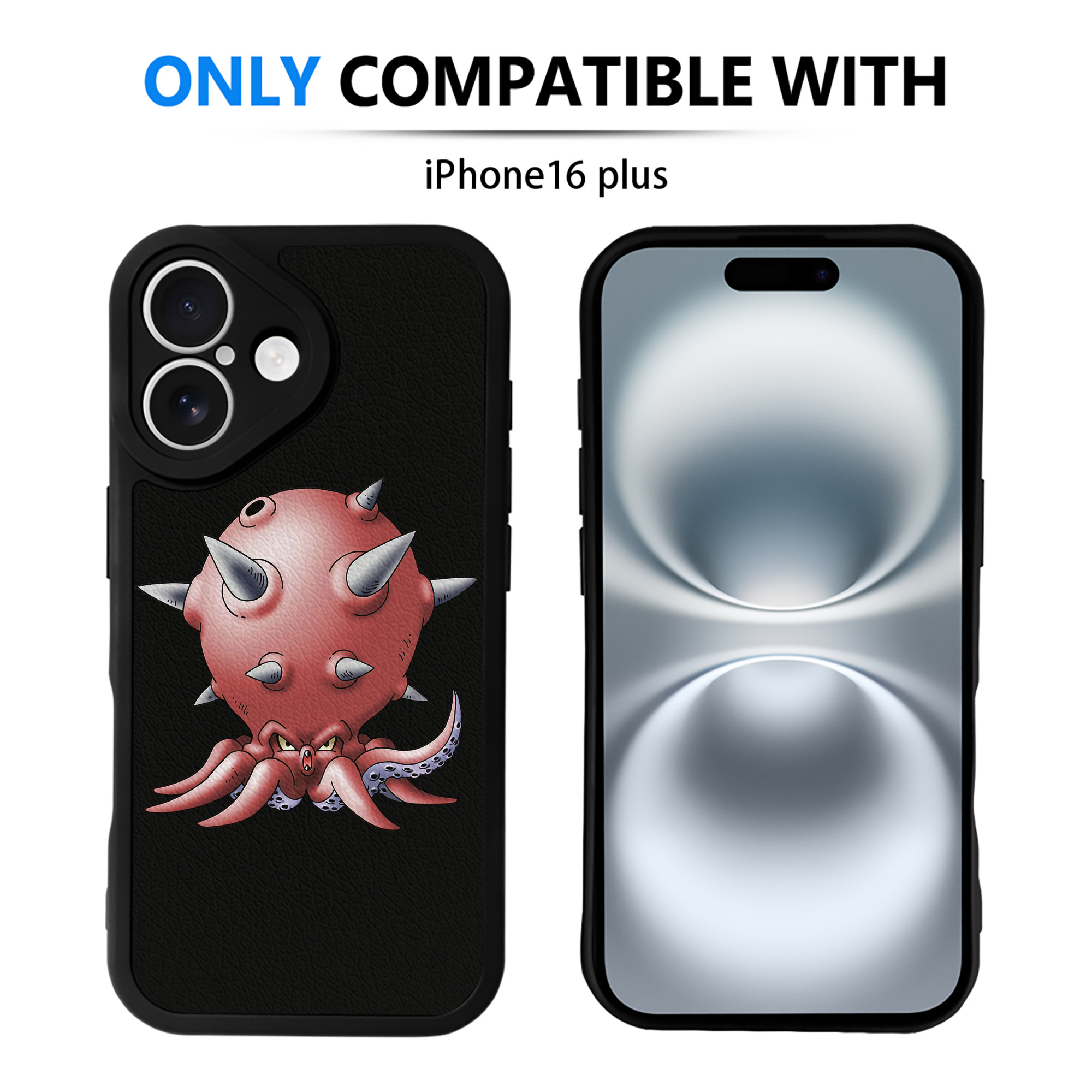 （画像用） ドラゴンクエスト Doragon Kuesuto Dragon Quest 【iPhone 16シリーズ対応】シリコンスマホケース（レザー調） 材質：シリコン